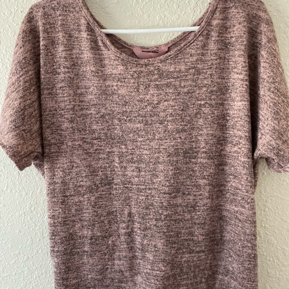 SJS Soft Knit Short Sleeve Sweater SZ L NWT